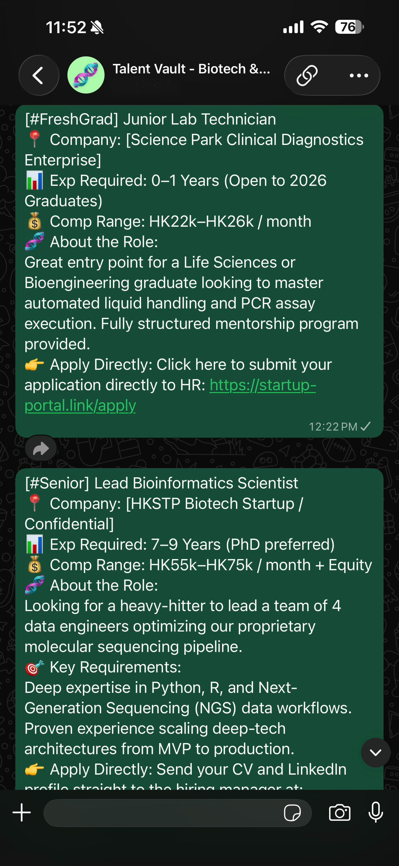 Talent Vault - Biotech & Life Sciences